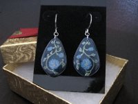Blue Love In A Mist Teardrop Earrings Pysanky Eggshell Jewelry By So Jeo : pysanky pysanka ukrainian easter egg batik art eggshell jewelry pendants earrings drop dangle etched flowers gift women accessories accessory pendant necklace bail crystal finding sterling silver filled sojeo flowers celtic purple white red pink brown green purple orange cream burgundy magenta teal turqoise crows crow blue black so jeo art handmade